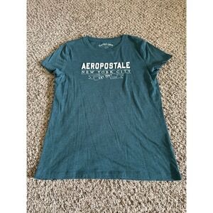 Aeropostale Women's Dark Teal "Aeropostale New York" Short Sleeve Tee Size XL